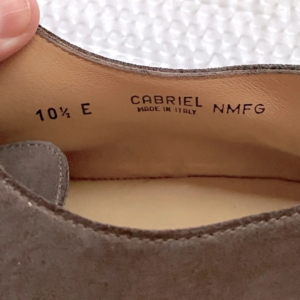 Bally Suede Oxford Shoes Chocolate Brown Men's 10.5 E